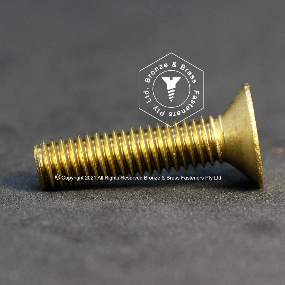 1377 - 113748 - Brass Machine Screw Hex Socket Flat Head- M3-0.5 x 15 mm