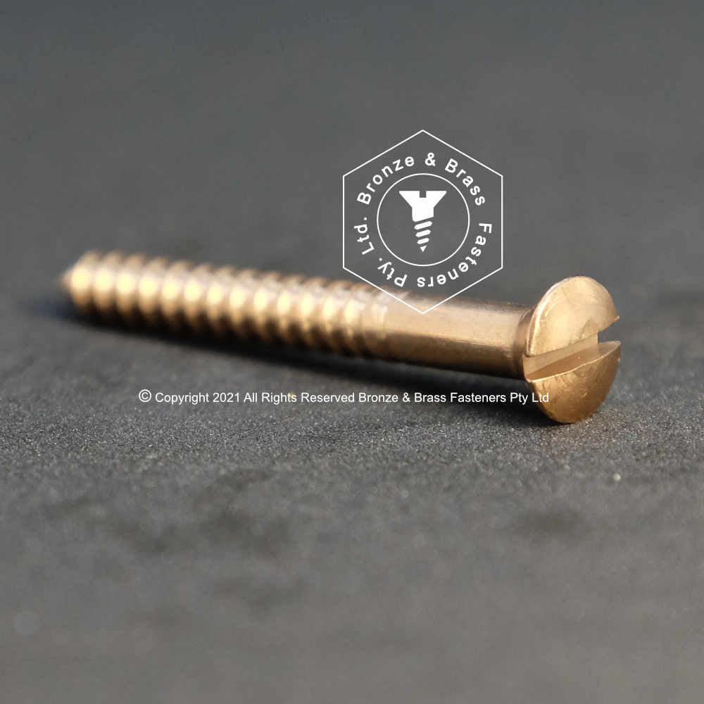 2605 - 131212 - Silicon Bronze Wood Screw Slotted Oval Head- 6g x 19mm