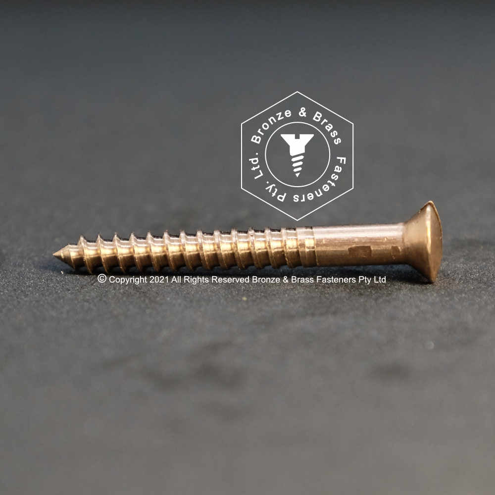 2605 - 131212 - Silicon Bronze Wood Screw Slotted Oval Head- 6g x 19mm