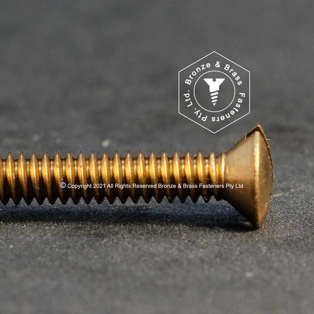 3310 - 133201 - Silicon Bronze Machine Screw Slotted Oval Head- 10 - 24 UNC (3/16") x 4"