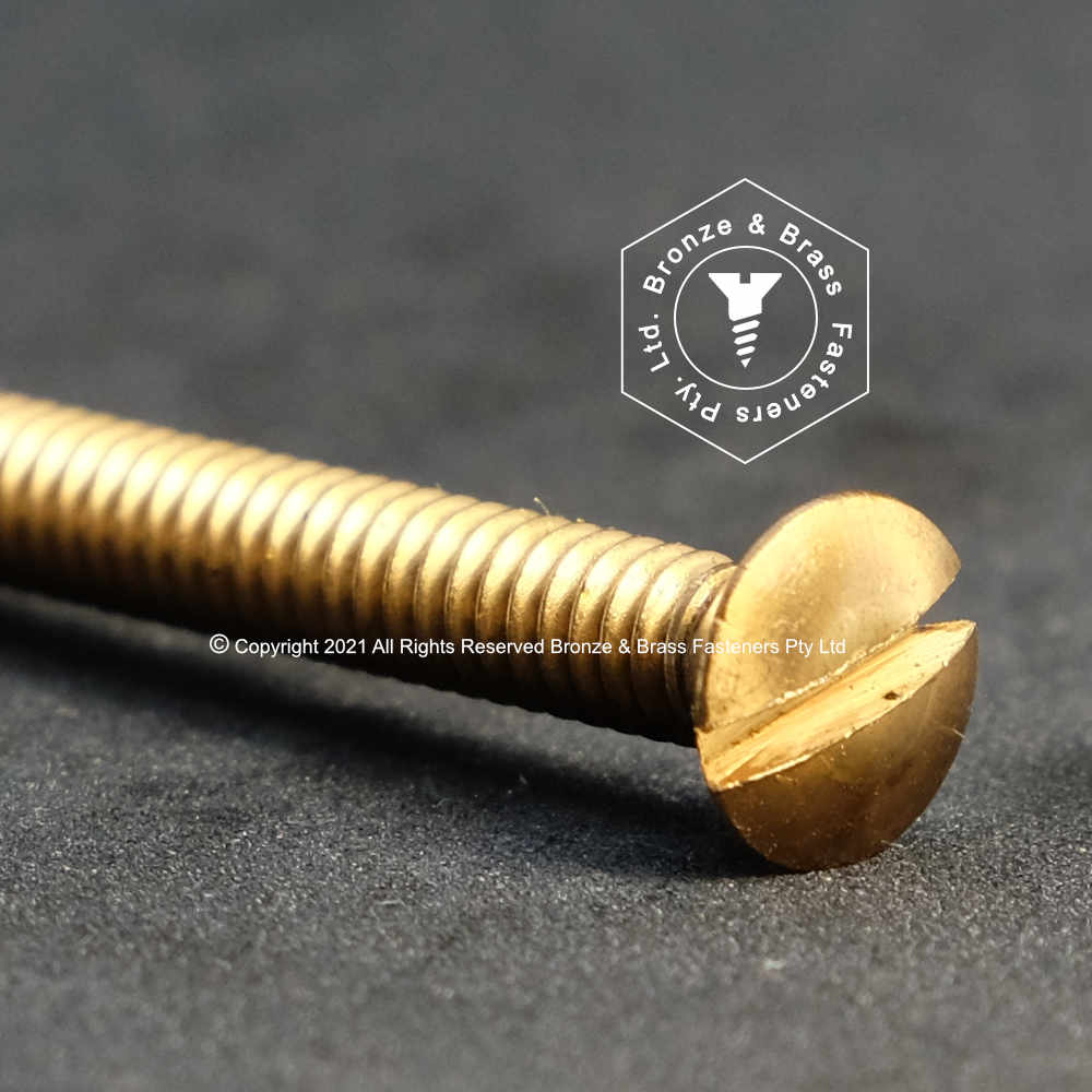 3310 - 133201 - Silicon Bronze Machine Screw Slotted Oval Head- 10 - 24 UNC (3/16") x 4"