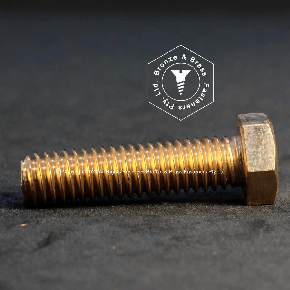 3470 - 135539 - Silicon Bronze Hex Set Screw - M10-1.5 x 110 mm