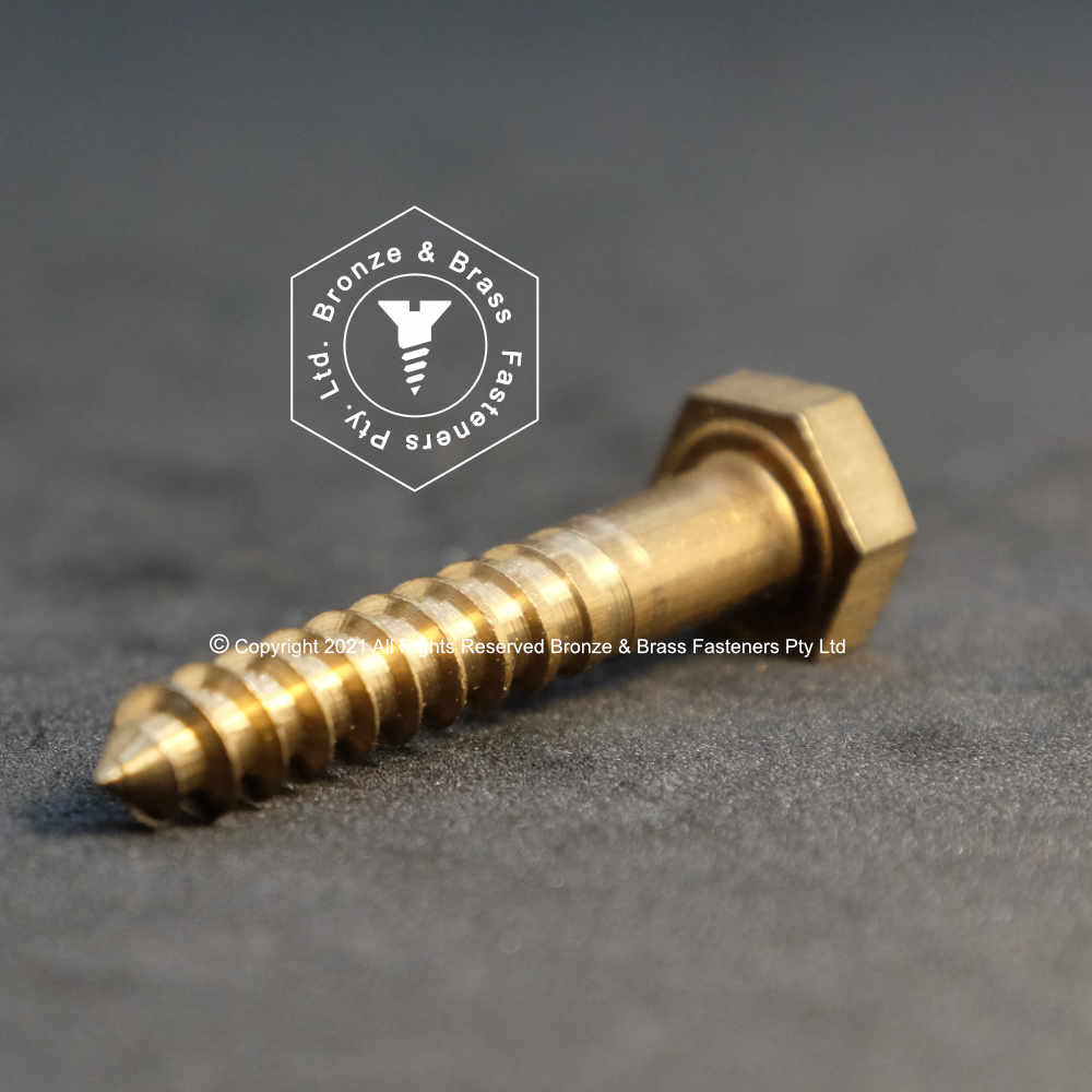 2760 - 135709 - Silicon Bronze Hex Lag Screw- 1/4 X 2 1/2" (Hex Head W ...