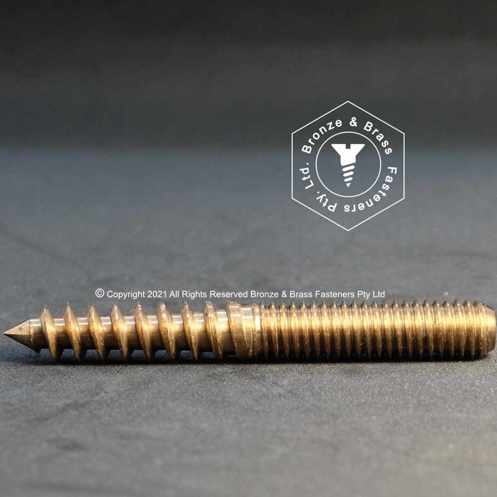 2720 - 135750 - Silicon Bronze Hanger Bolt (Lag Screw)- 3/8 - 16 UNC x 3" (C655)