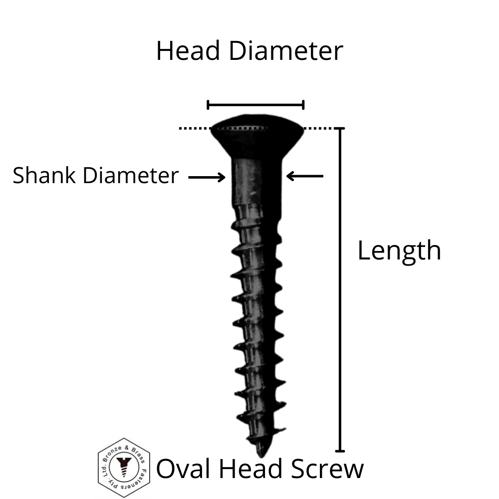 2620 - 131211 - Silicon Bronze Wood Screw Slotted Oval Head- 8g x 19mm