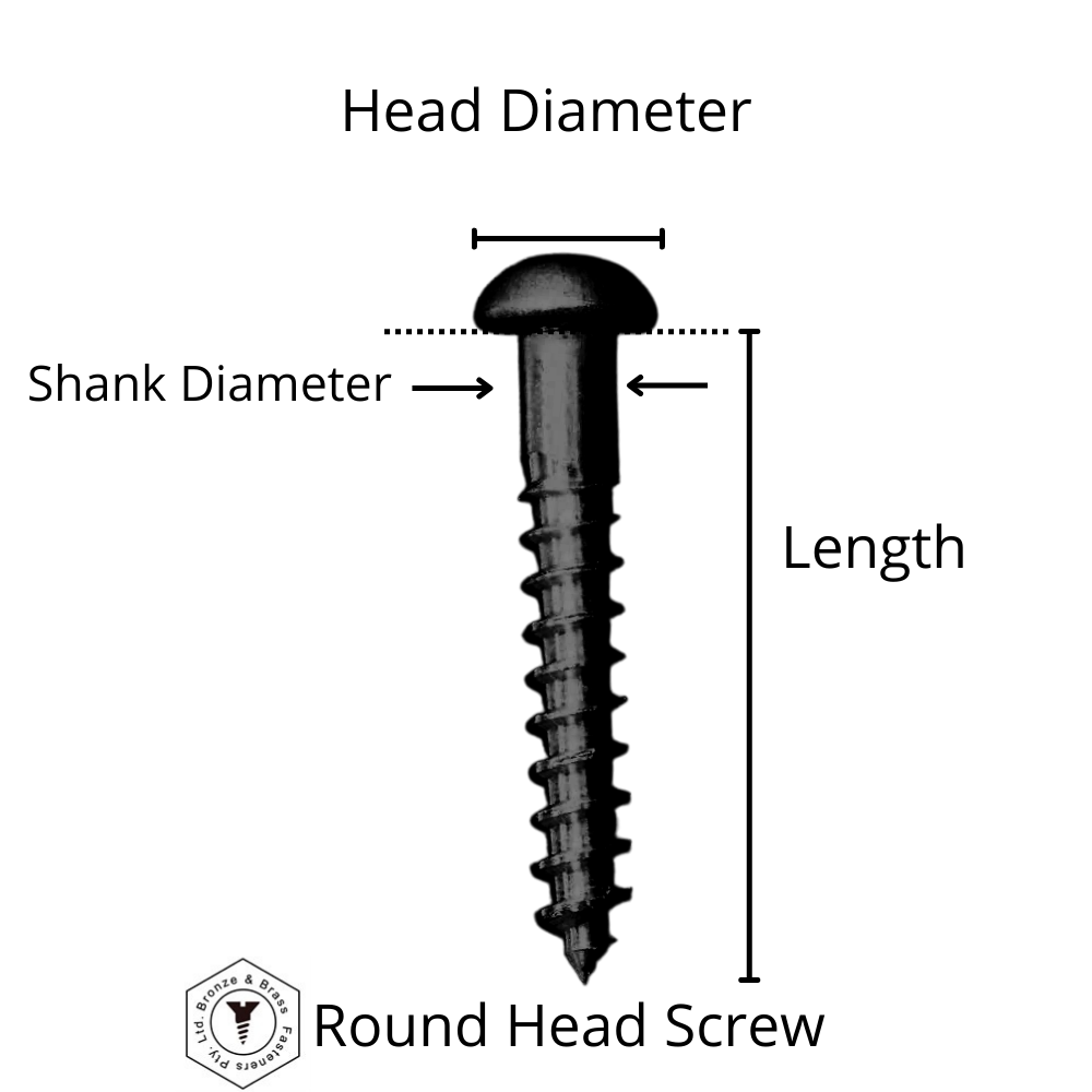 0517 - 111140 - Brass Wood Screw Slotted Round Head- 14g x 25mm